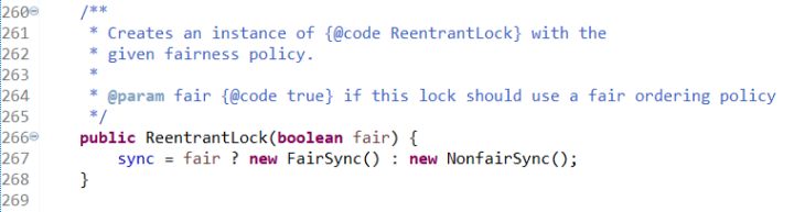 ReentrantLock构造器可以指定为公平或非公平